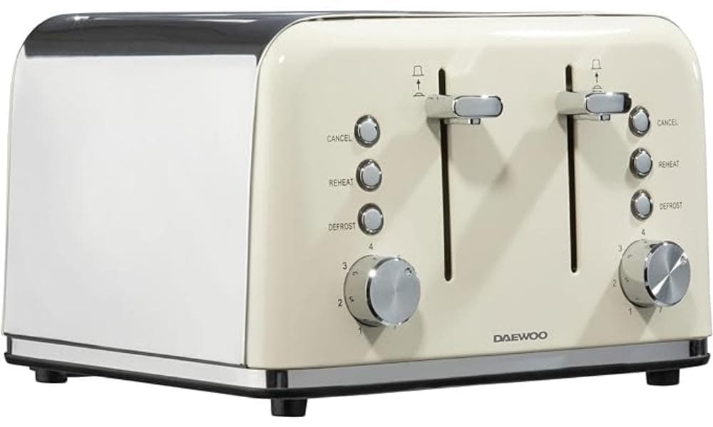Daewoo 'Kensington' Cream 4 Slice Toaster