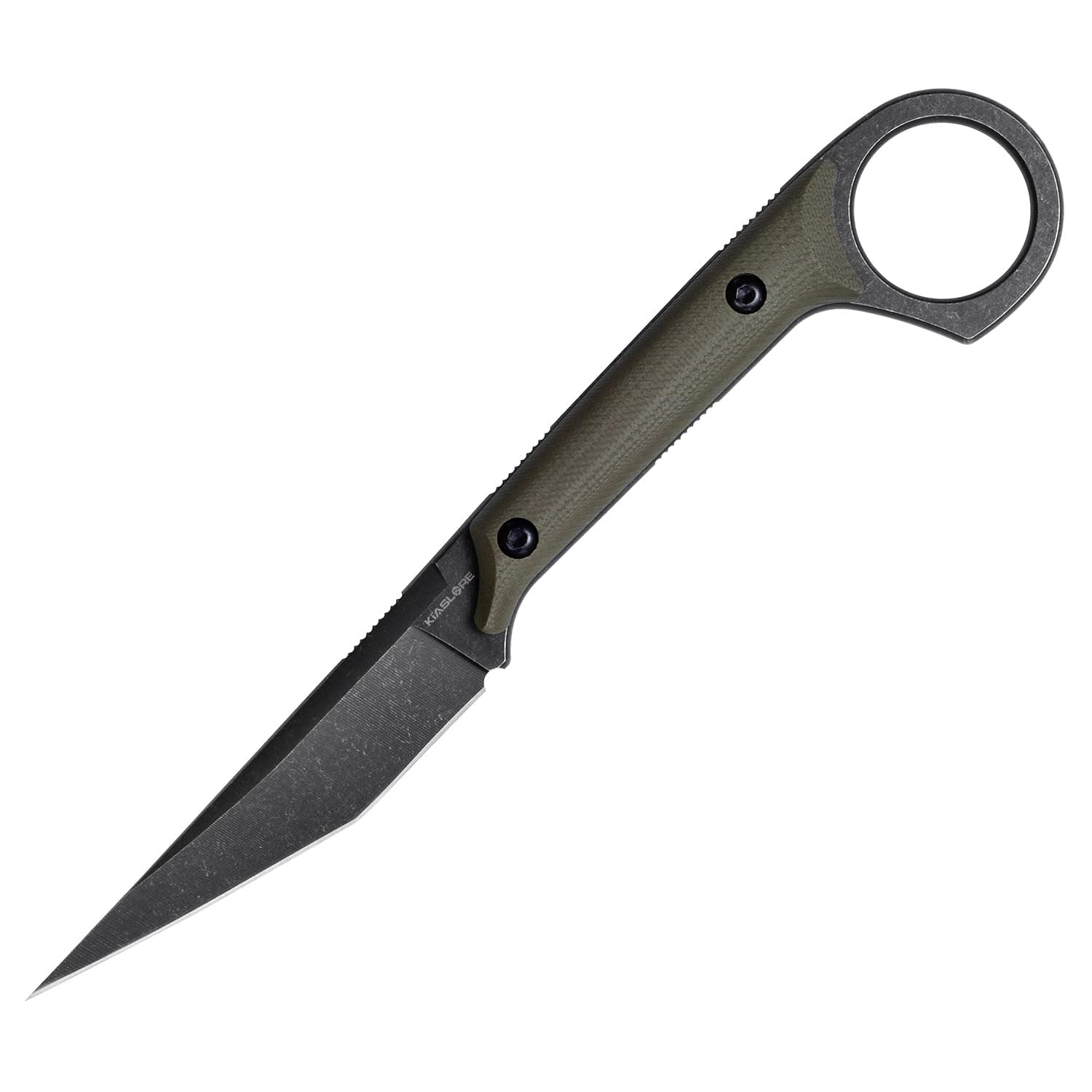 KS527 Fixed Blade Knife, D2 Blade G10 Handle for Men Women, with Kydex Sheath, Utility Knife for EDC Survival Hiking Camping Outdoor Everyday (Green)