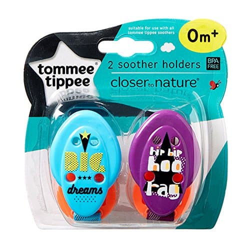 Tommee Tippee Soother Holder x 2 (Hip Hip Hoo Ray)