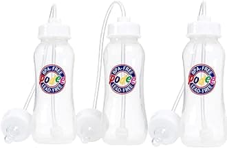Hands-Free Baby Bottle - Anti-Colic Self Feeding Baby Bottle System 9 oz (3 Pack - Podee Classic)