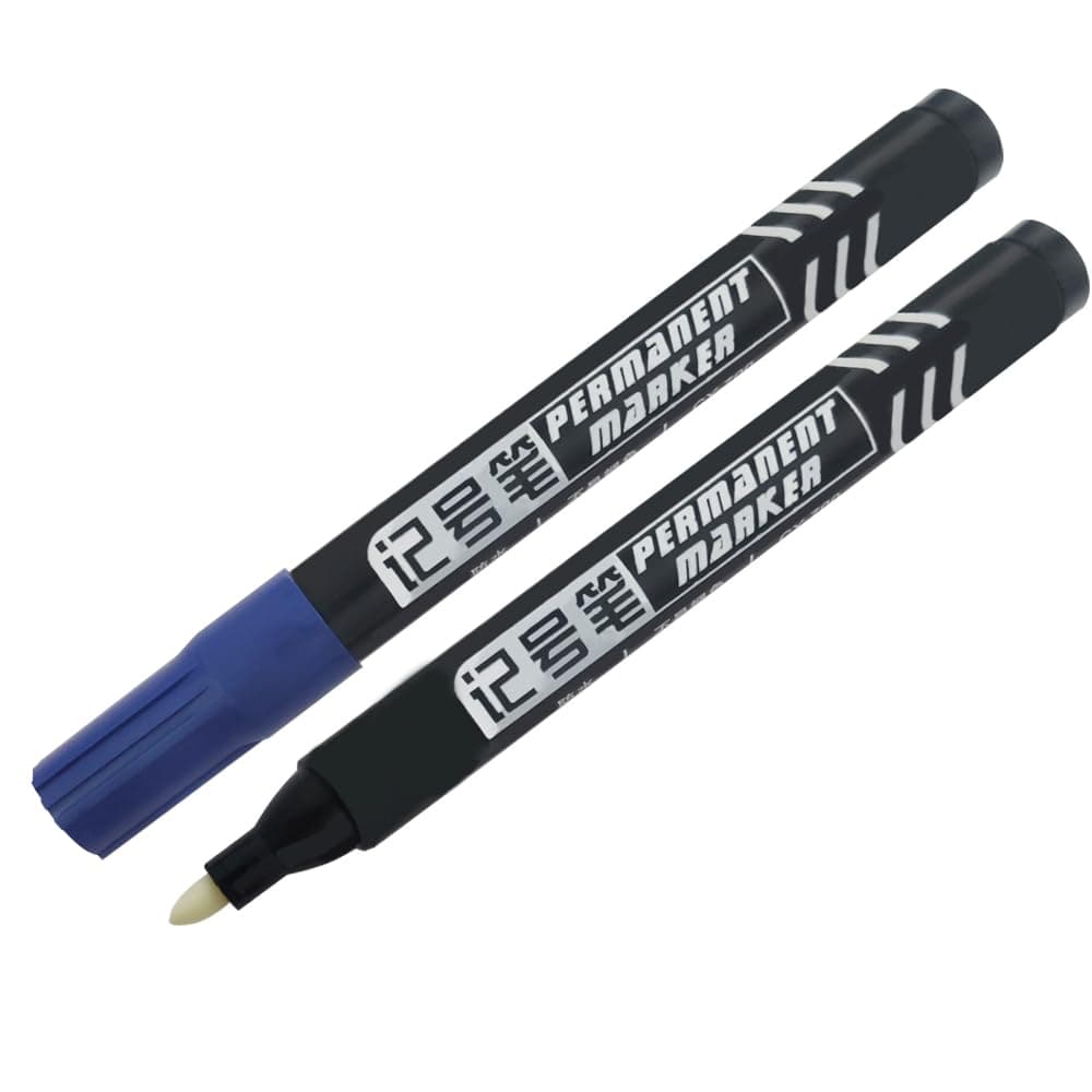 Large Invisible Ink Marker,Medium Tip 2MM Water Based Invisible Securitas Uv Pen for Paper,Skin,Wood,Leather,Plastic,Cloth,Ceramics, Glass, Metal - Pack of 2