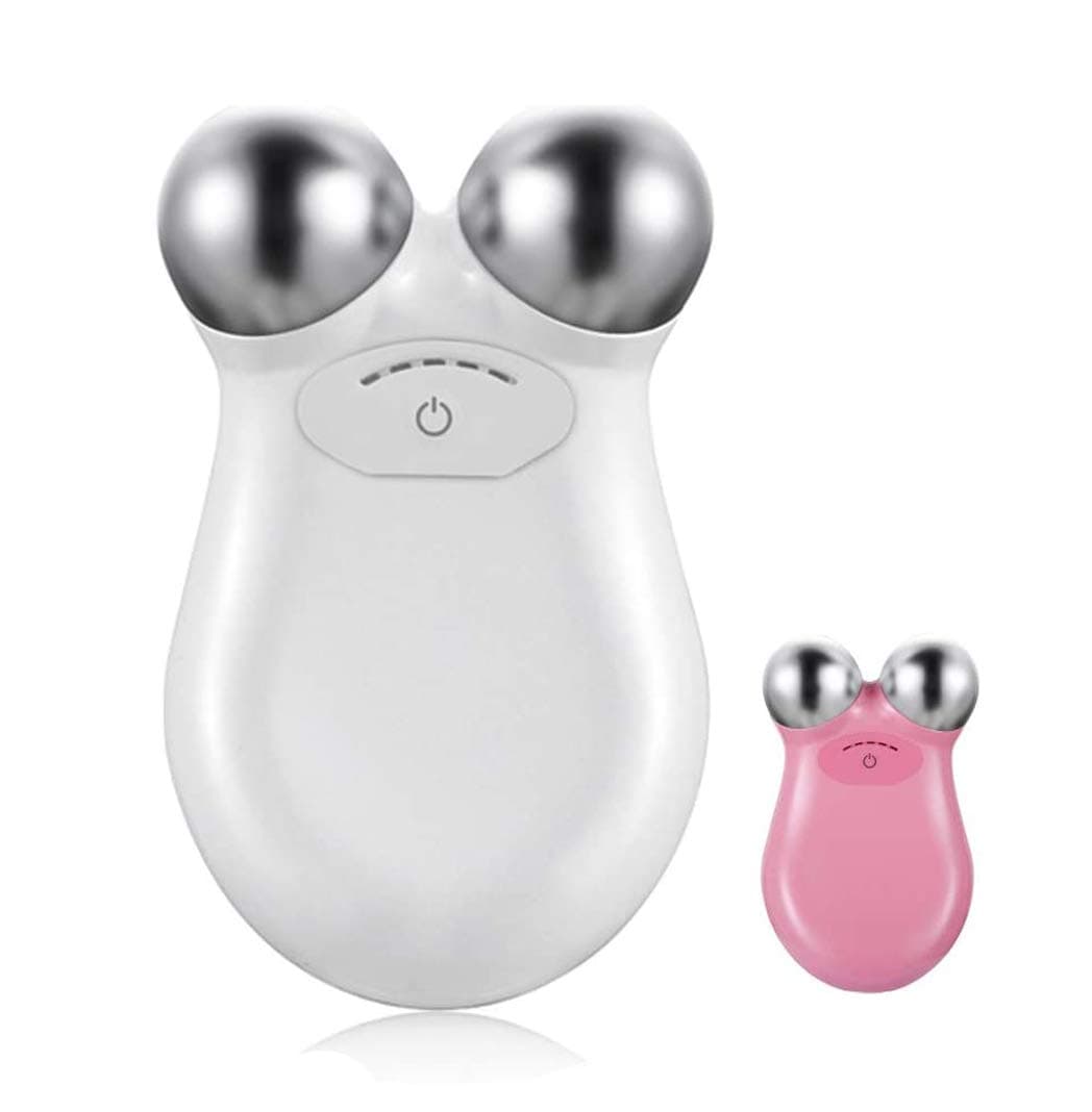 Korean Face Massager - Galvanic Microcurrent Face Lift Machine - Anti Aging Massage Tool for Face and Neck/Safe for All Skin Types, Portable for Travel,Pink