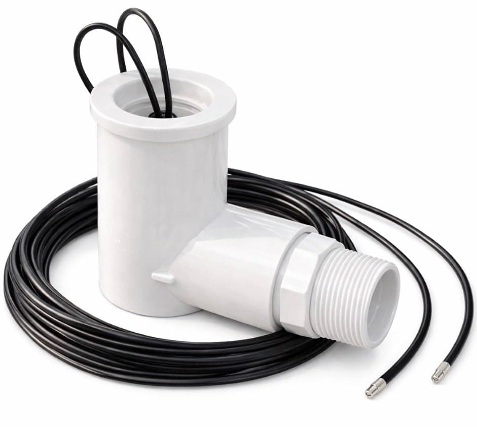 SS2 AC Float Switch AC Float Safety Switch HVAC 3/4 Inch Condensate Shut Off Sensor Can Prevent Overflow in Drain Pan or Gravity Drain Used in Various Applications. ECWB