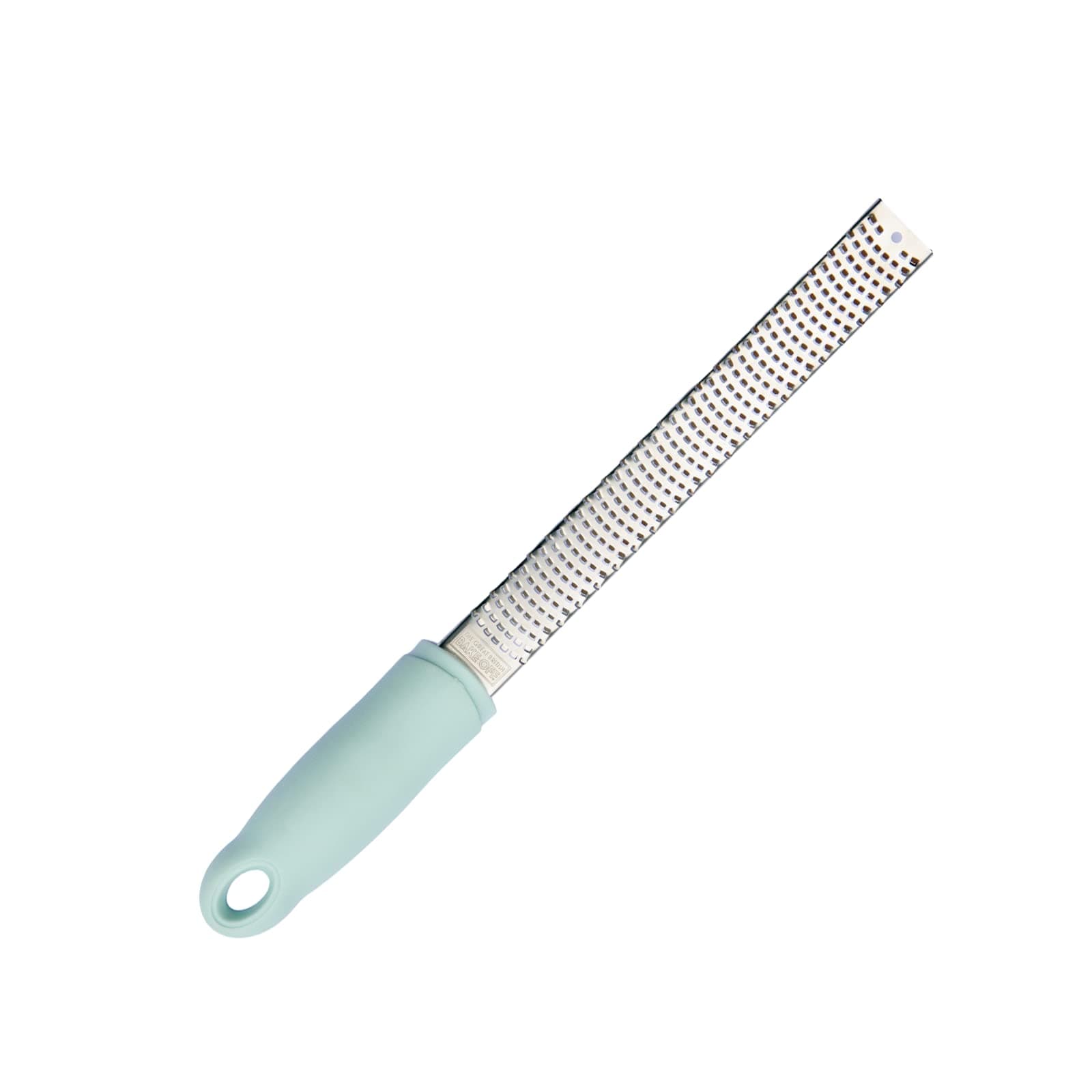 The Great British Bake Off Zester Grater Tool for Zesting Lemon & More Micro Planer for Finely Grating Garlic, Ginger, Nutmeg, Parmesan, Chocolate etc, Stainless Steel, Blue, Large