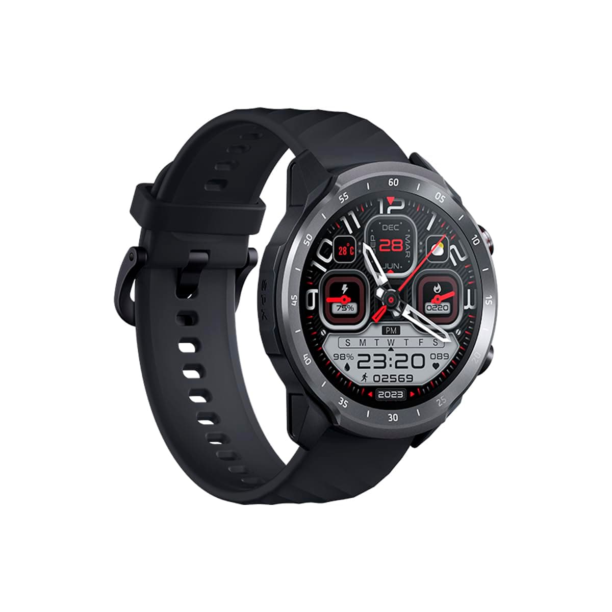 Smart Watch A2 (Black) - 1.39" HD Display, Bluetooth Calling, 10 Day Battery Life, 2ATM Waterproof, 70 Sports Modes, Heart Rate Monitoring, Sporty Look