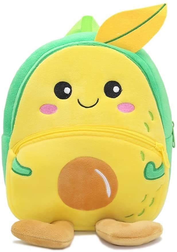 blue tree 11 L Fabric Cute Kid's Plush Backpack (Yellow)