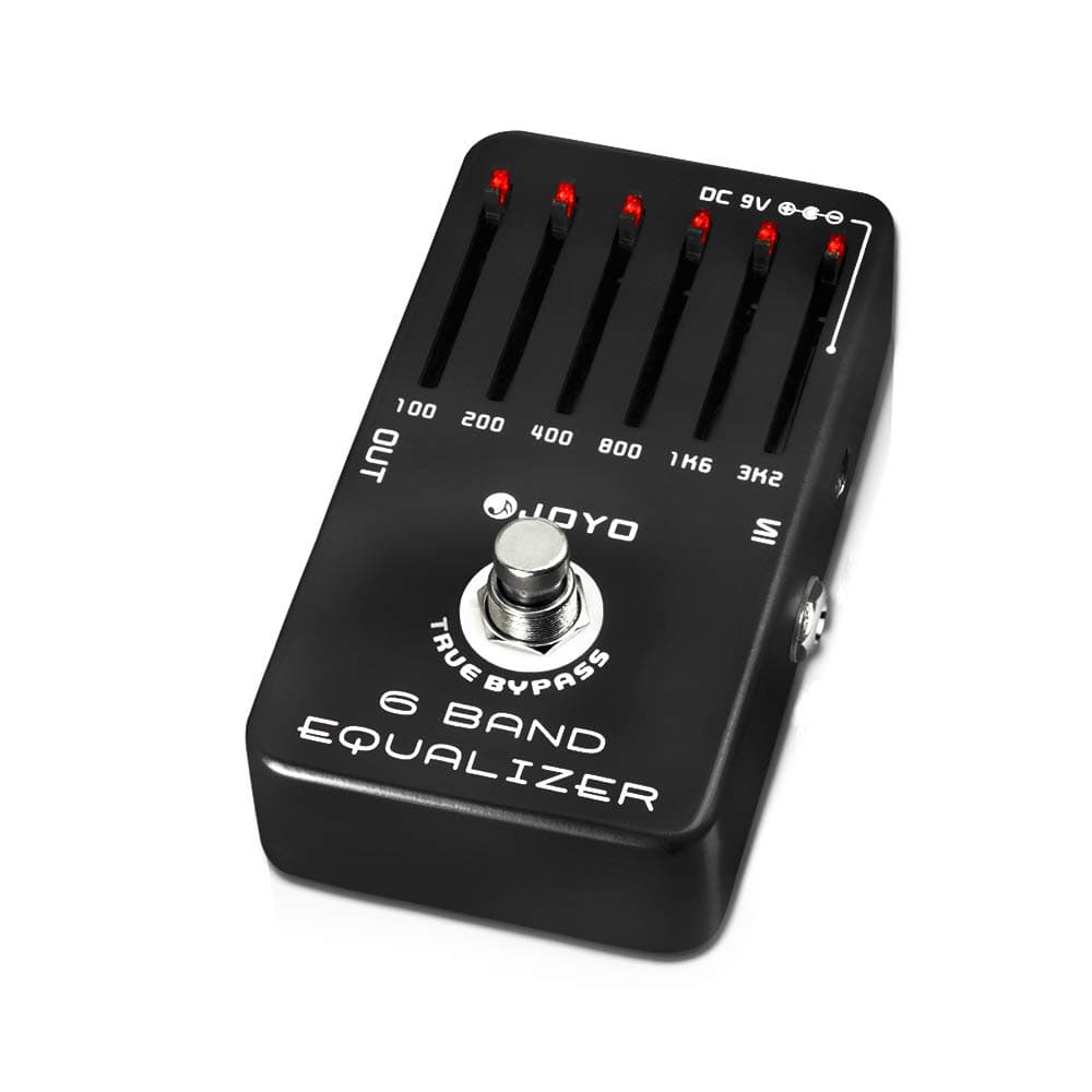 6-Band EQ Pedal Electric Guitar Equalizer (100Hz 200Hz 400Hz 800Hz 1.6kHz 3.2kHz) Provides ±18dB for Each Band (JF-11)
