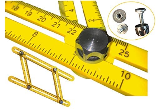 NEW DESIGN: SIZEors Measurement Template Tool for Tiling, Bricks and Construction Projects, Accurate Measuring for DIY Craftsmen: Metal Bolts/Knobs for Secure Locking - Gift Idea