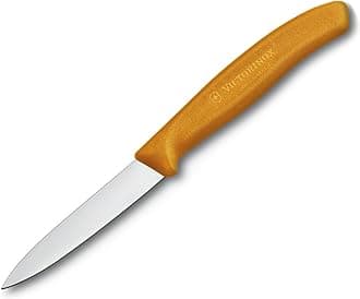 Victorinox 3.25 Inch Swiss Classic Paring Knife with Straight Edge, Spear Point, Orange, 3.25" Paring