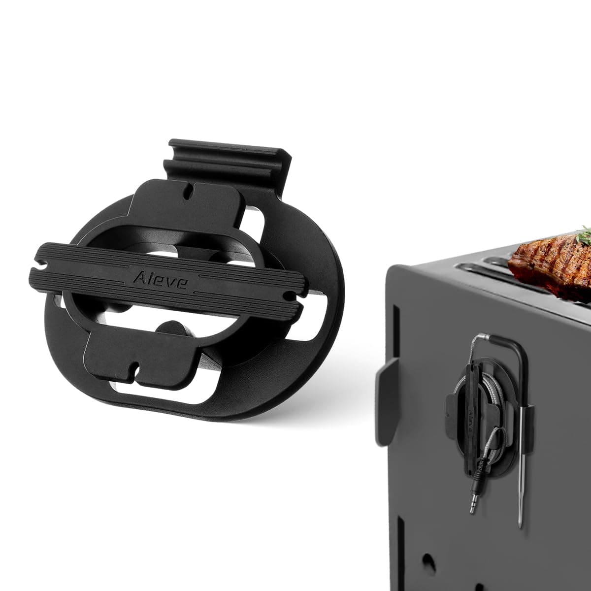 Aieve Meat Probe Organizer, 1 Pack Magnetic Thermometer Probe Spool Warp for for Pit Boss/Traeger/ThermoPro Digital Thermometer Probe