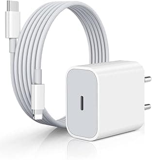 Original Super Fast Charger 20W High Speed Pd USB-C Wall Charger 3.3Ft Cables for iPhone 14 13 12 11 Pro Max Pro Plus Mini Series (Adaptor and Cable), White