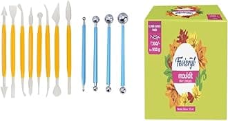 Fevicryl Mould It, 900 g, Clay Set for Modelling and Sculpting, Air Dry Clay for Art and Craft, Gift for Artists, With 8 Modelling Tools & 4 Ball Tools for Clay Fondant Dough
