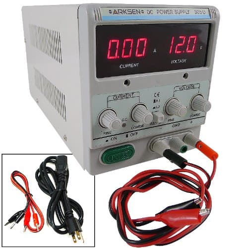 30V 5A Dual 110/220V Precision Variable DC Power Supply Cable Digital Adjustable