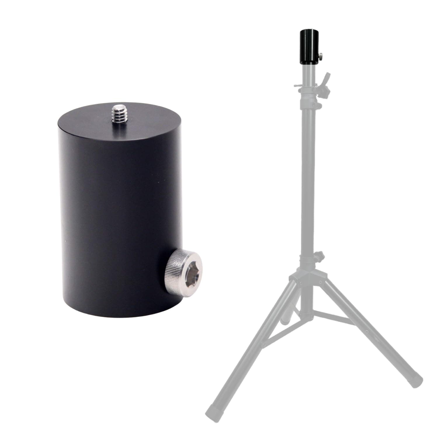 Glide Gear SPA 100 Adapter – Convert Speaker Stand to Tripod – 1/4-20 Mount, 1.41" Diameter, Ball/Fluid Head Compatible, Aluminum Build