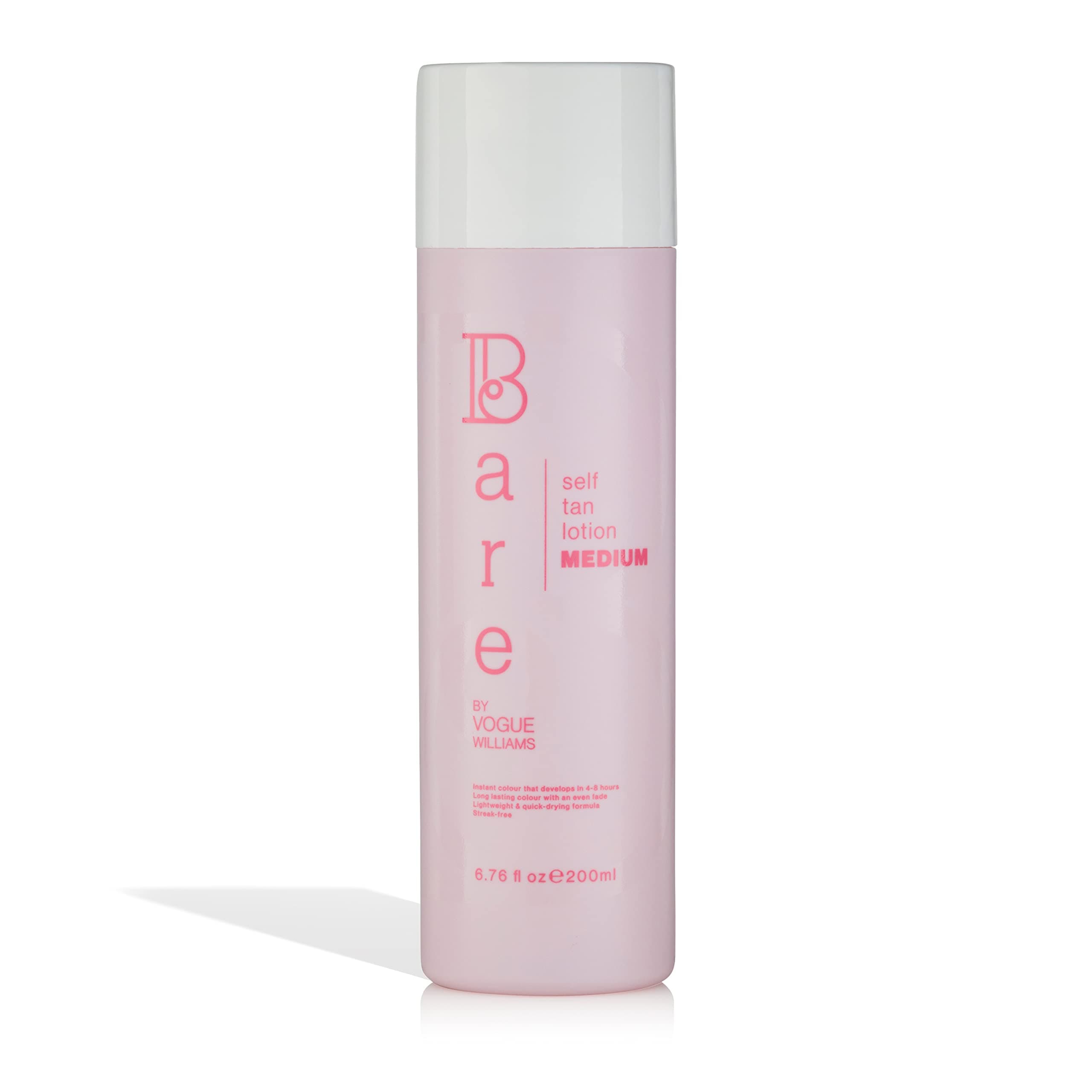 Bare by Vogue - Medium Tan Self-Tanning Lotion - Suitable for All Skin Types - Self Tanner for Face & Body - Long-Lasting Fake Tan - 200ML