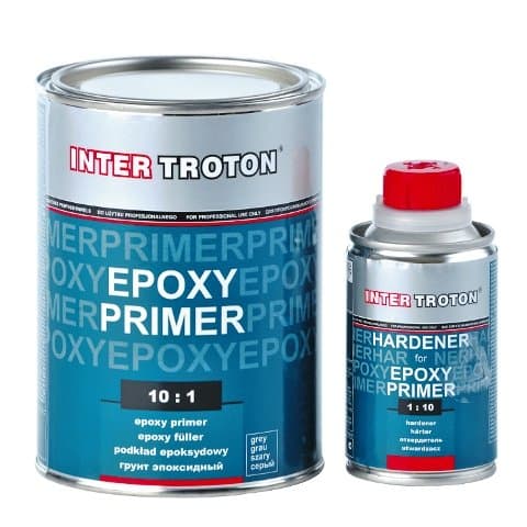 6x Inter TROTON Epoxy Primer 2 K 10: 1 ? 1 Litre Kit with Catalyst
