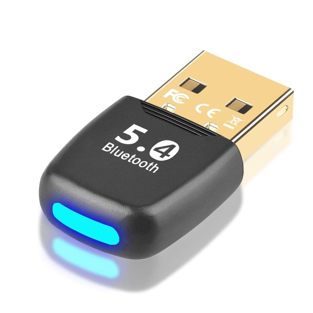 Bluetooth Adapter, Universal USB Receiver，Bluetooth Adapter for PC, Bluetooth 5.4 Dongle Receiver, Plug and Play, EDR & BLE, Supports Windows 11/10/8.1/7 for Desktop, Laptop