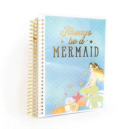 Creative Year Always Be A Mermaid Mini Spiral Planner By Recollections, Undated, 12 Months, Horizontal Weekly Layout