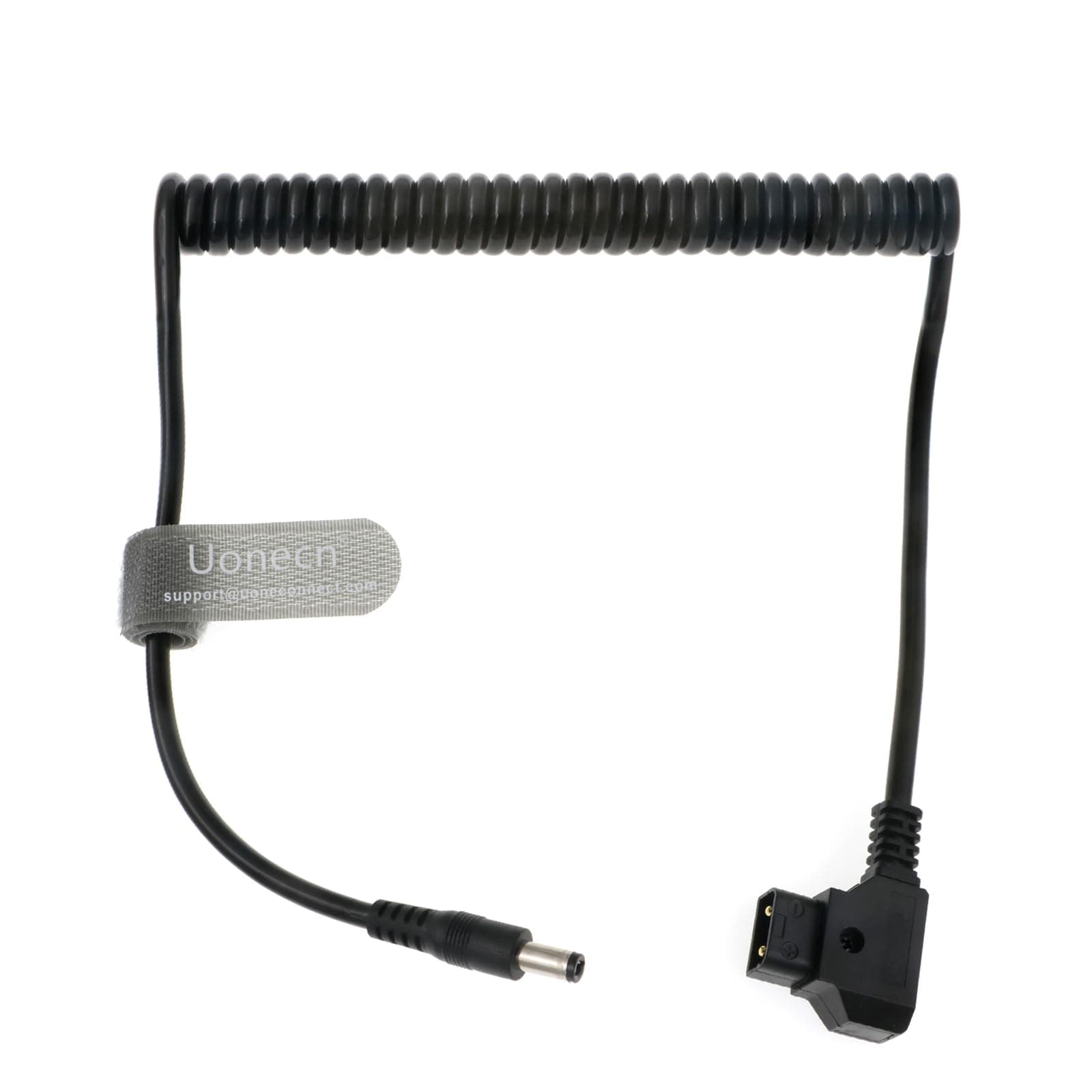 Uonecn Dtap to Right Angle DC Power Cable 12V 2.1mm for KiPRO LCD Monitors Lectrosonic Lowel Blender LED PowerTap-Lectro Devices (Straight DC Coiled Cable)