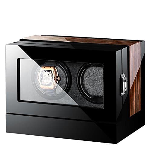 InnerTeck Wooden 2+0 Automatic Watch Winder Storage Box with LCD Touch Screen