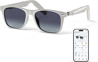 - AI Glasses for Men & Women, Smart Glasses Powered by ChatGPT, AI Real-time Translation with 107 languages, 11H Music Play, Bluetooth Sunglasses with Polarized Lens, UV Protection for Daily Use, Travel