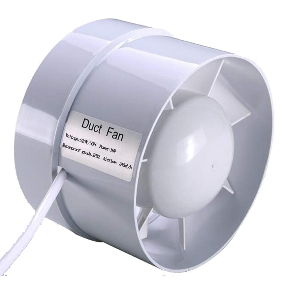 SAILFLO 5 Inch Vent Fan Exhaust Blower 16W 141 CFM Inline Duct Ventilation for Window Attic Ducting Kitchen HVAC Grow Tent Garages Barn Factoris (125mm)