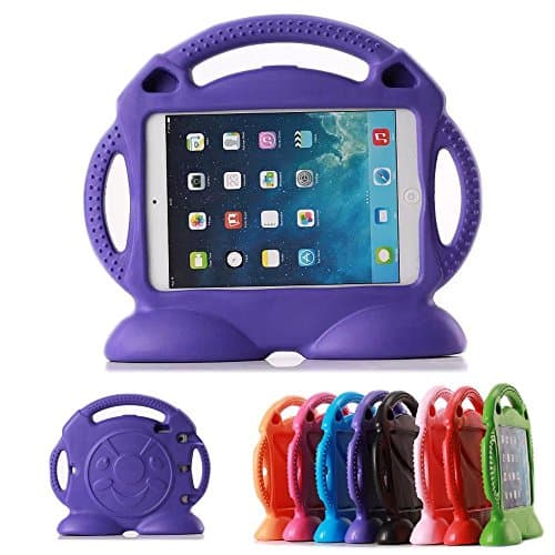 Deemall Thomas Multi Function Child/Shock Proof Kids Cover Case with Stand/Handle for Apple iPad 2 iPad 3 iPad 4 Tablet Thomas Purple
