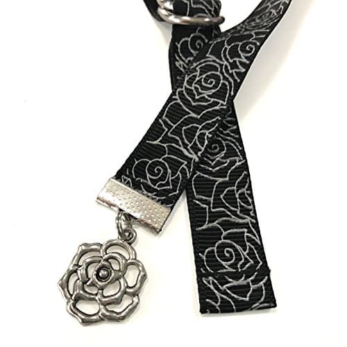 Book Buckle Bookmark (Large, Black Rose)