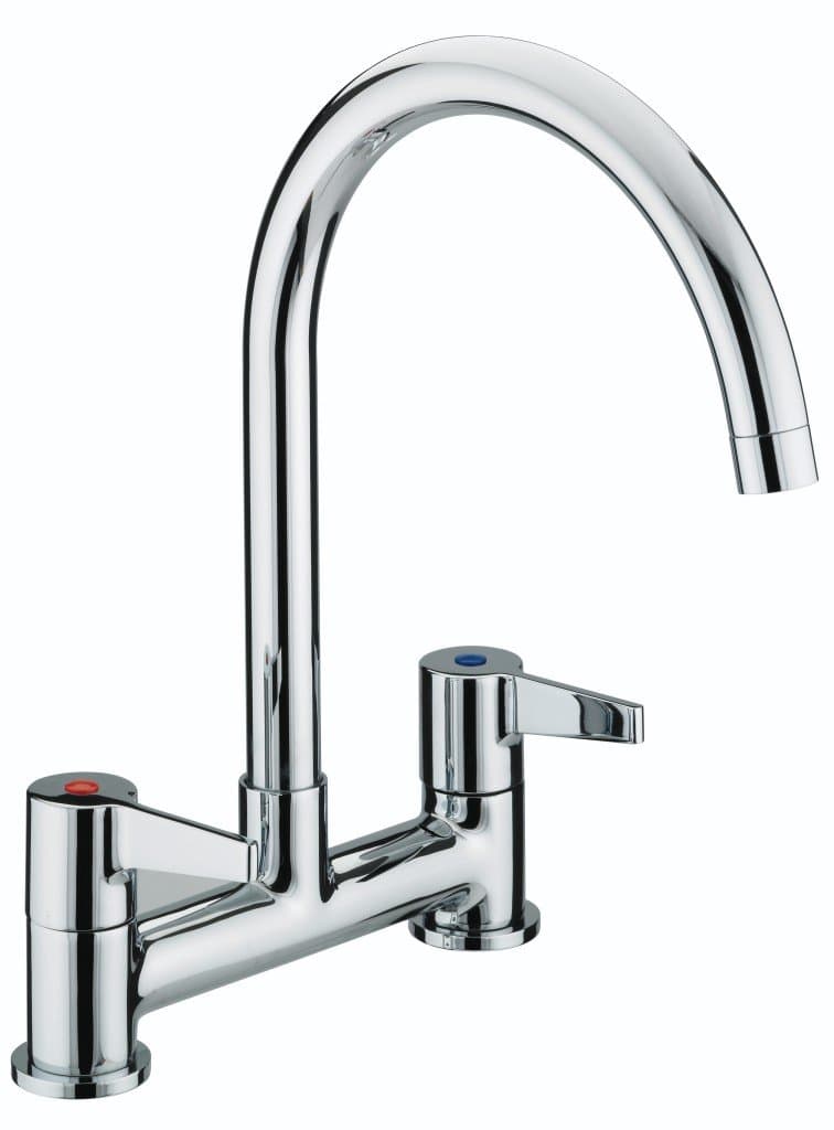 Bristan DUL DSM C Design Utility Lever Deck Chrome Plated Sink Mixer