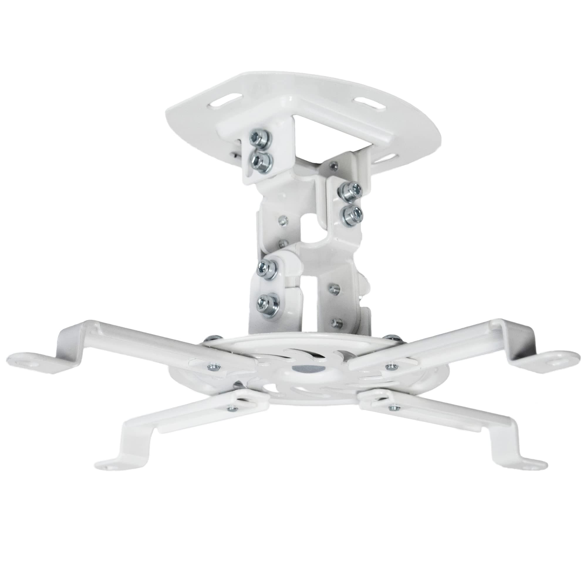 Universal Adjustable Ceiling Projector, Projection Mount Extending Arms Mounting Bracket, White, MOUNT-VP01W