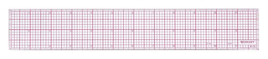 B-70 8ths Graph Beveled Ruler, 12 in