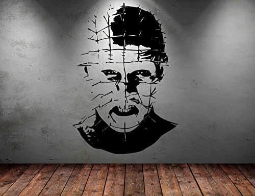 Wall Sticker Pinhead Hellraiser, Vinyl, black, Small
