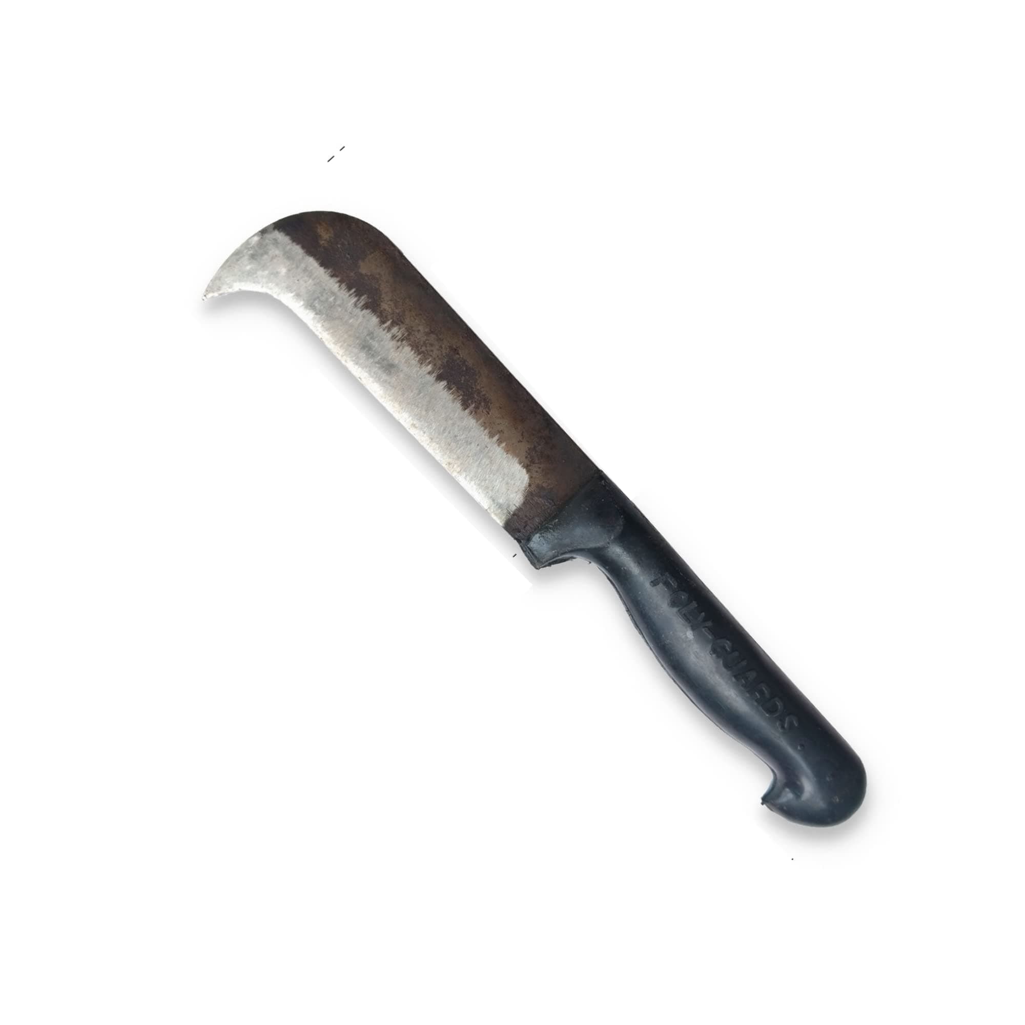 Polyguards Kitchen Knife Original Hand Made Iron Knife with Curve end for Home Kitchen (Black)