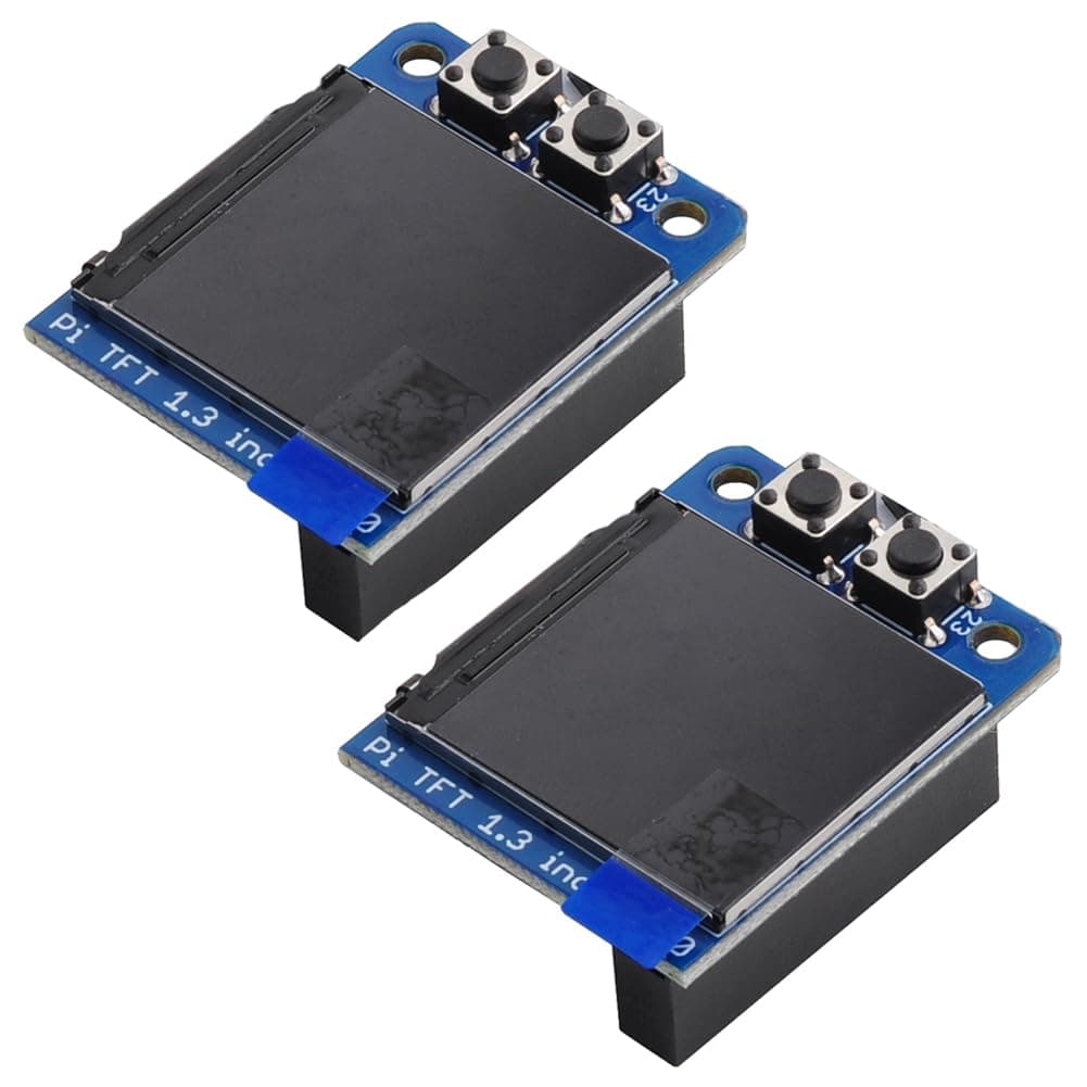 Mini PiTFT 1.3" LCD Display 240x240 TFT Add-on for Raspberry Pi 3.3V SPI ST7789 3.3V SPI ST7789 Full Color(Pack of 2PCS)