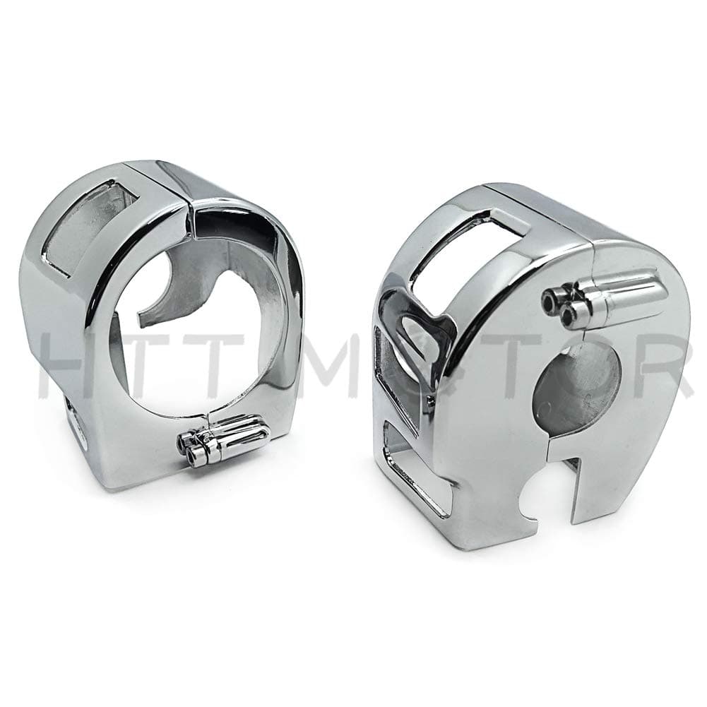 HTTMT MT265-007- Chrome Switch Housing Cover Compatible with All V-Star XVS 650 Classic and Silverado Models (Excludes Custom Models)