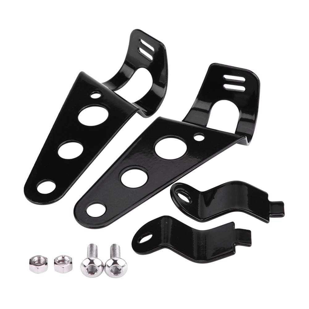 Parts Headlight Mounting Bracket 28mm-34mm Motorcycle Headlight Mounting Bracket Fork Tube Clamp Kit Headlight Mounting Brackets (Black)