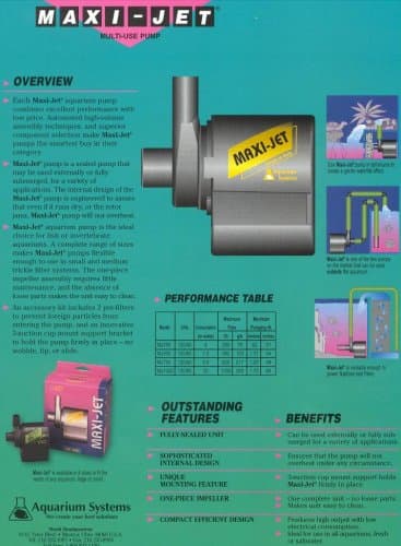 Maxijet MJ500 Indoor Water Pump