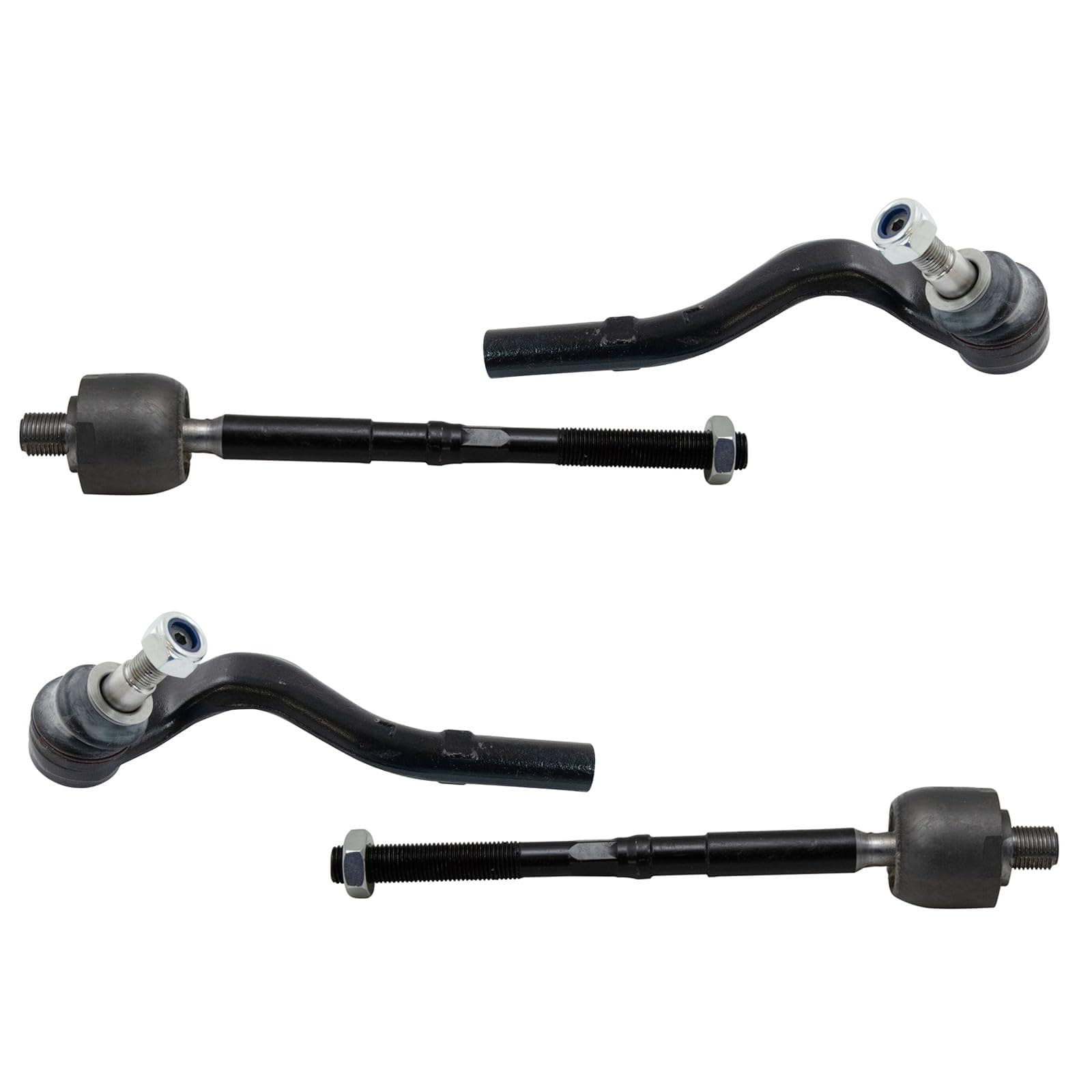 TRQ Inner and Outer Driver and Passenger Side Tie Rod Set 4 Piece Compatible with 10-16 Mercedes-Benz E350 RWD 10-16 E350 Bluetec RWD 10-11 E550 RWD 15-16 E400 Hybrid RWD 14-16 E250 Bluetec RWD