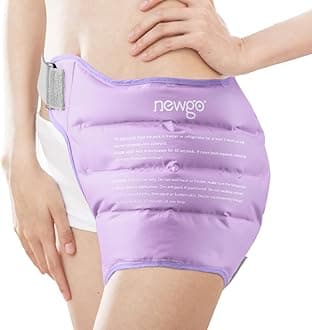 NEWGO Ice Pack for Hip Replacement Surgery, Gel Cold Pack Hip Ice Wrap for Hip Bursitis, Sciatica, Flexor Pain, Inflammation, Swelling - Purple