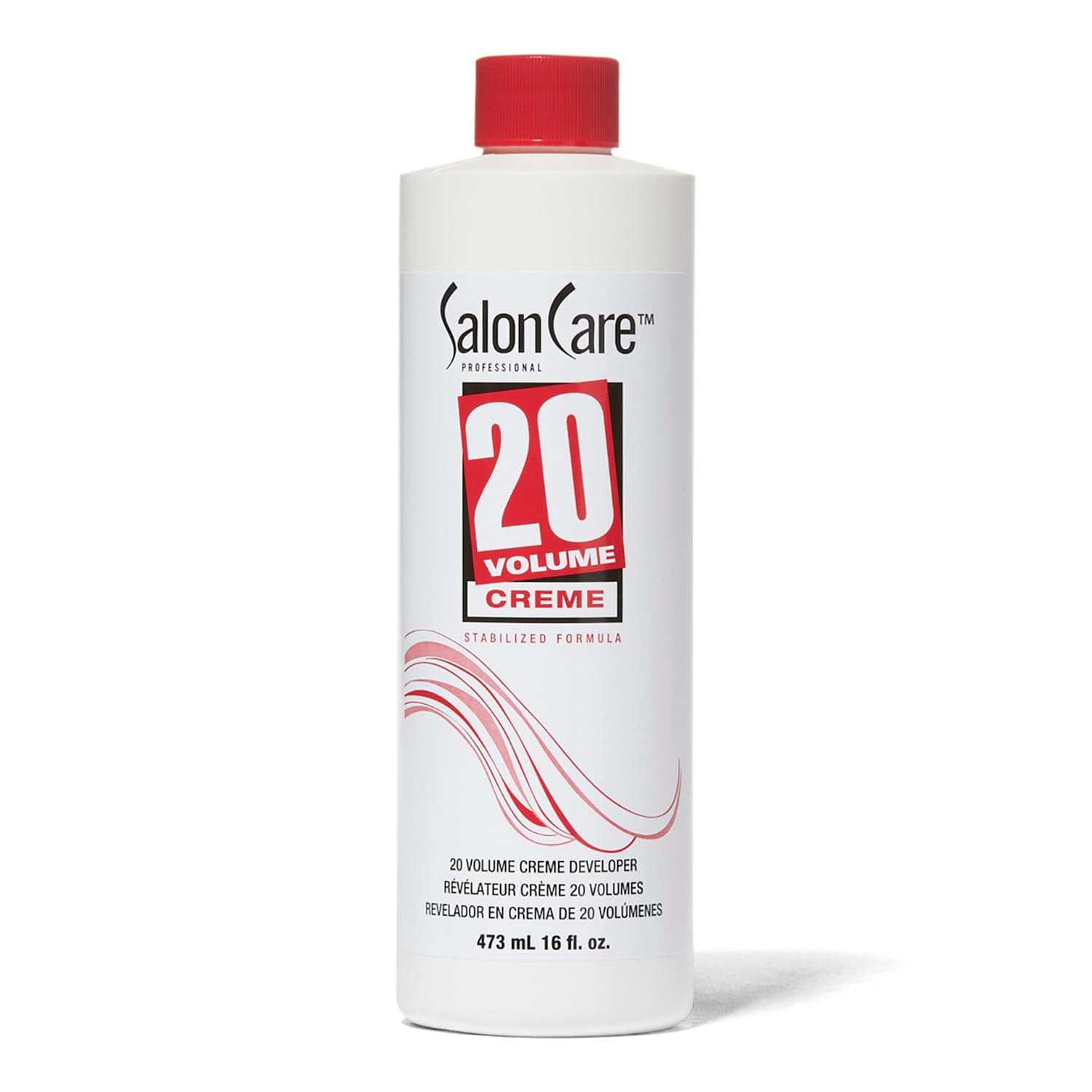 Salon Care 20 Volume Creme Developer, Uniform Lift, Easy to Handle Cream Consistency, Stabilized Formula, 16 Ounce