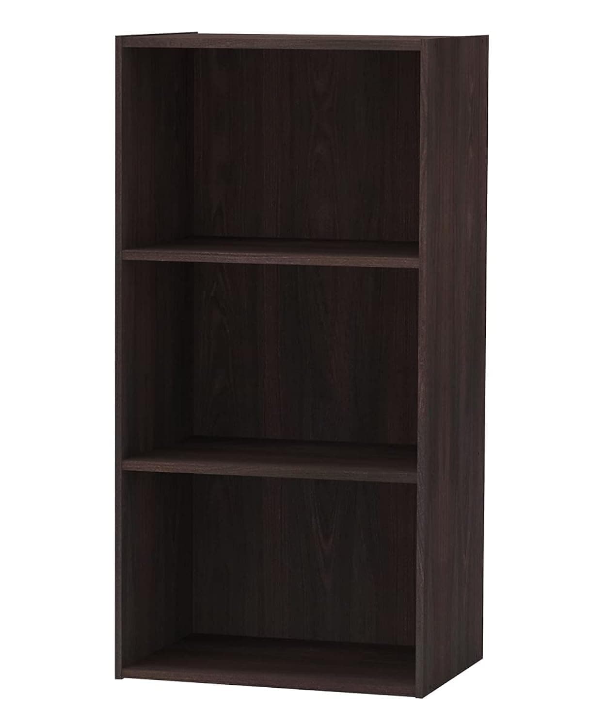 3-Tier Modular Storage Box | Wood Storage Shelf | Open Shelf Bookcase – 29L x 40W x 80H cm (Wenge)