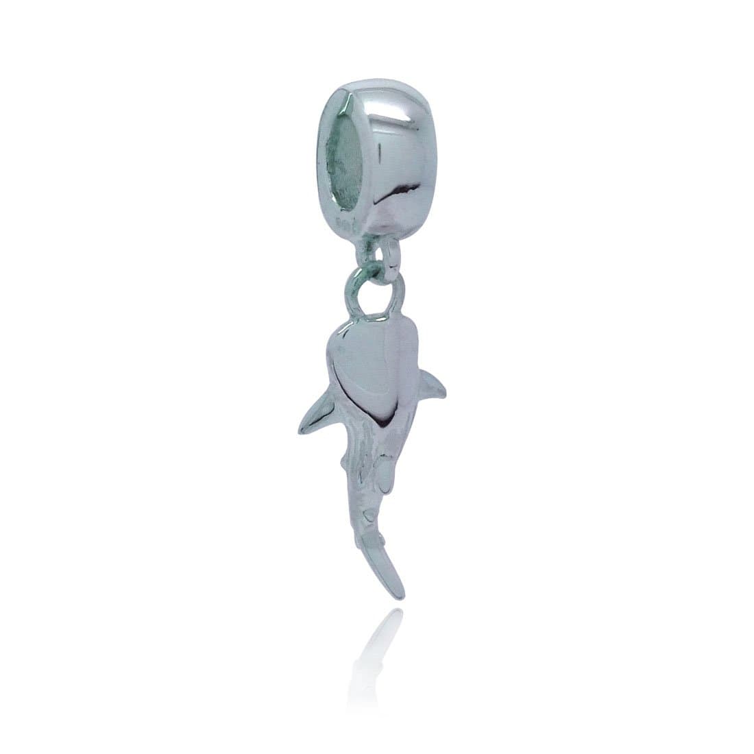 Silver Whale Shark Bead Charm, Gift Boxed, made in the UK by Aquamarine Silver