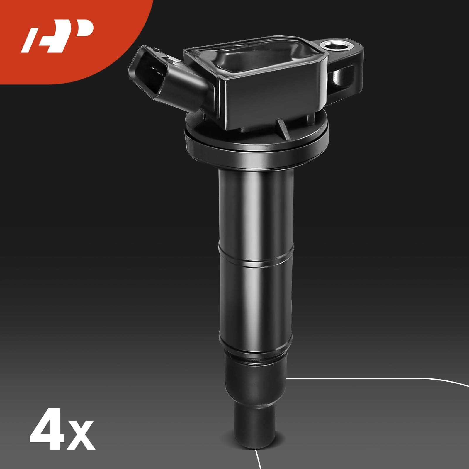 A-Premium Ignition Coil and Iridium Spark Plug Kit Set of 4 Compatible with Toyota Camry Corolla Highlander Matrix RAV4 Solara Scion tC xB Lexus HS250h Pontiac Vibe 2.4L