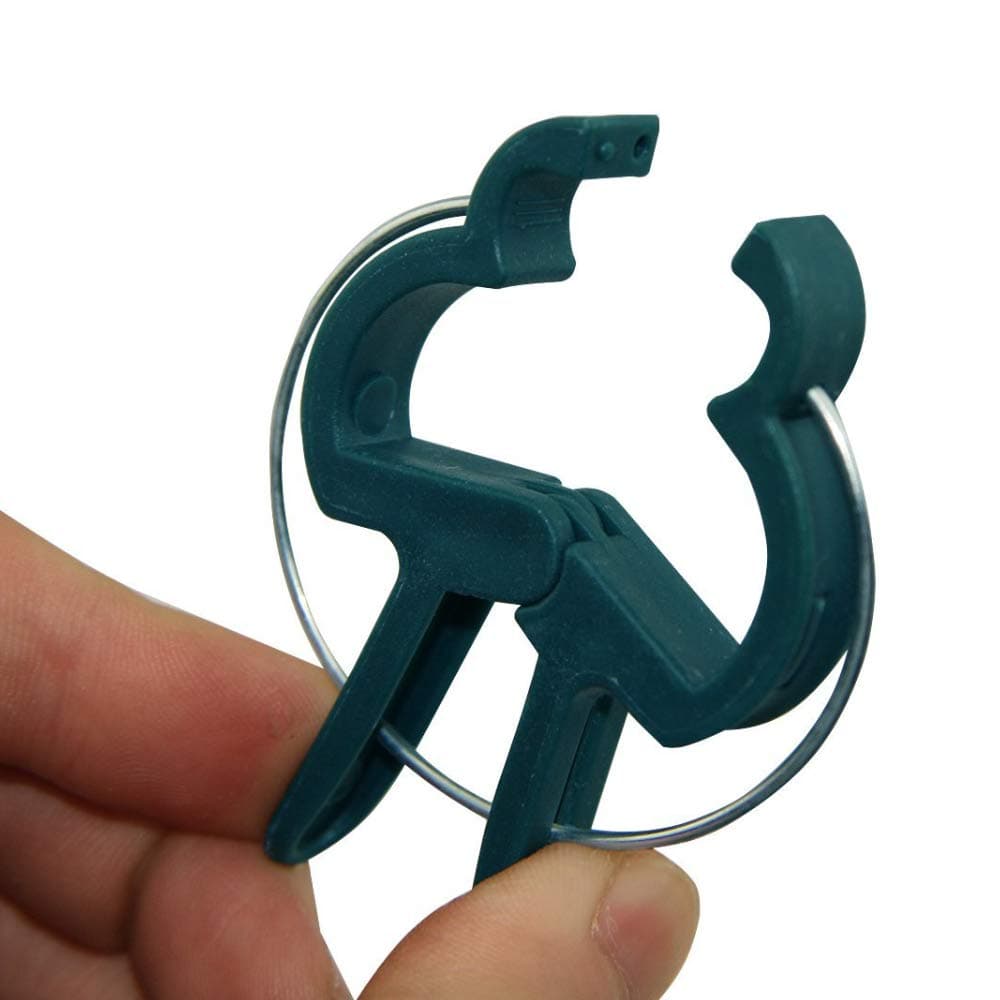 Happy HydroPlant Support Clips - Large Size - Spring Loaded Reusable Design - 20 Pack