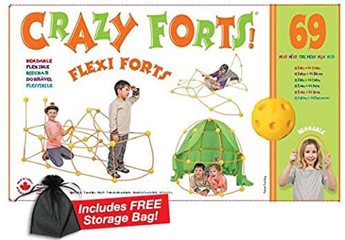 Crazy Forts! Flexi Forts 69 Piece Set with Free Storage Bag by Everest Toys
