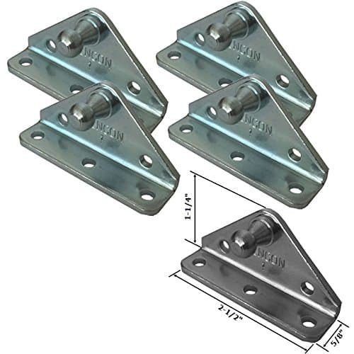 GPB1R - 10MM Ball Stud Bracket for Gas Prop/Strut - 4 Pack