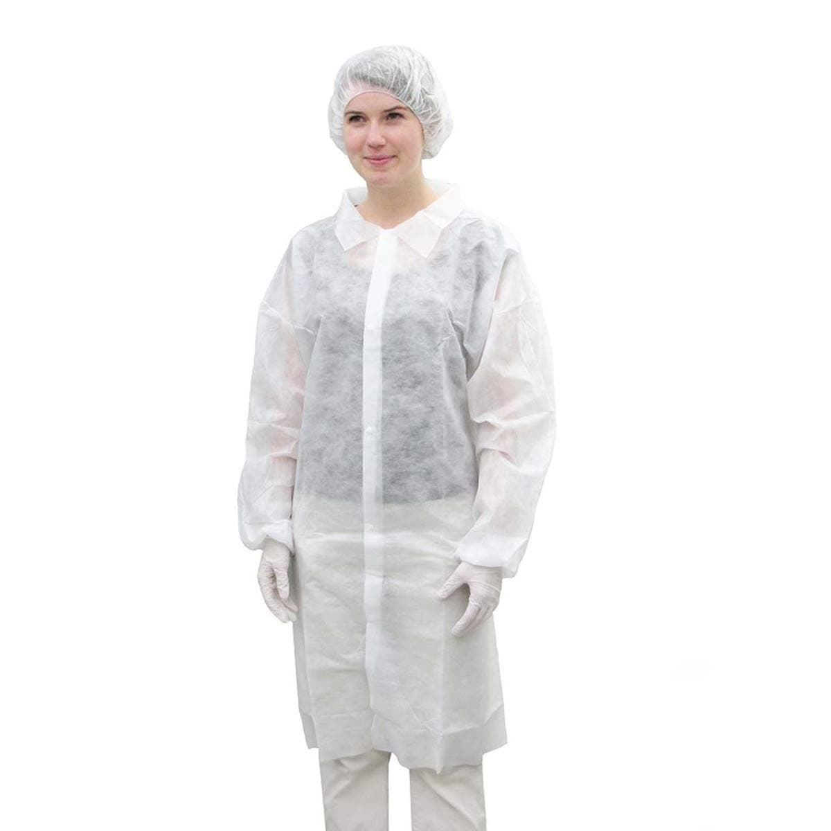 Valutek 100% Spunbound Polypropylene Cleanroom Labcoat (X-Large)