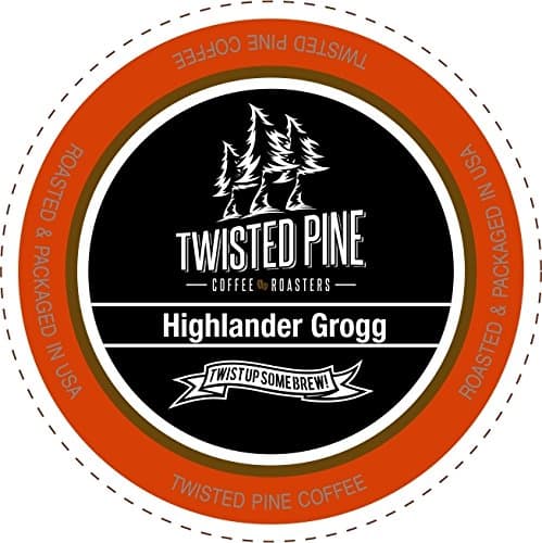 Twisted PineCoffee Highlander Grogg, Flavored Coffee, Single-Serve Cups for Keurig K-Cup Brewers, 12 Count