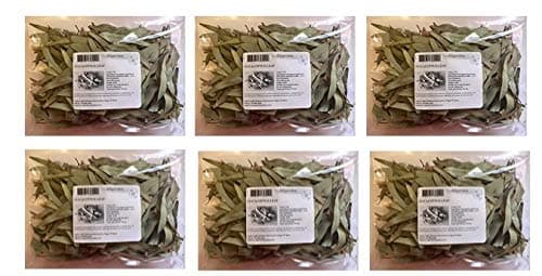 Eucalyptus Dried Leaves, 6 x 2 oz packages (12 oz), Non-irradiated, Non-GMO, Naturally Grown in USA.