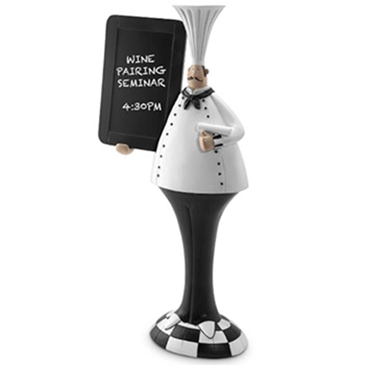 Epic 75-329 "White Executive Chef Holding Chalkboard Statue